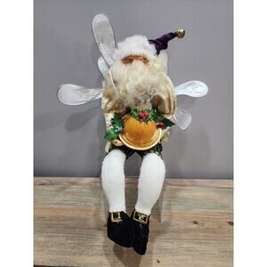 Mark Roberts Pumpkin Thanksgiving Fairy Elf Santa Ornament Shelf Sitter 14"